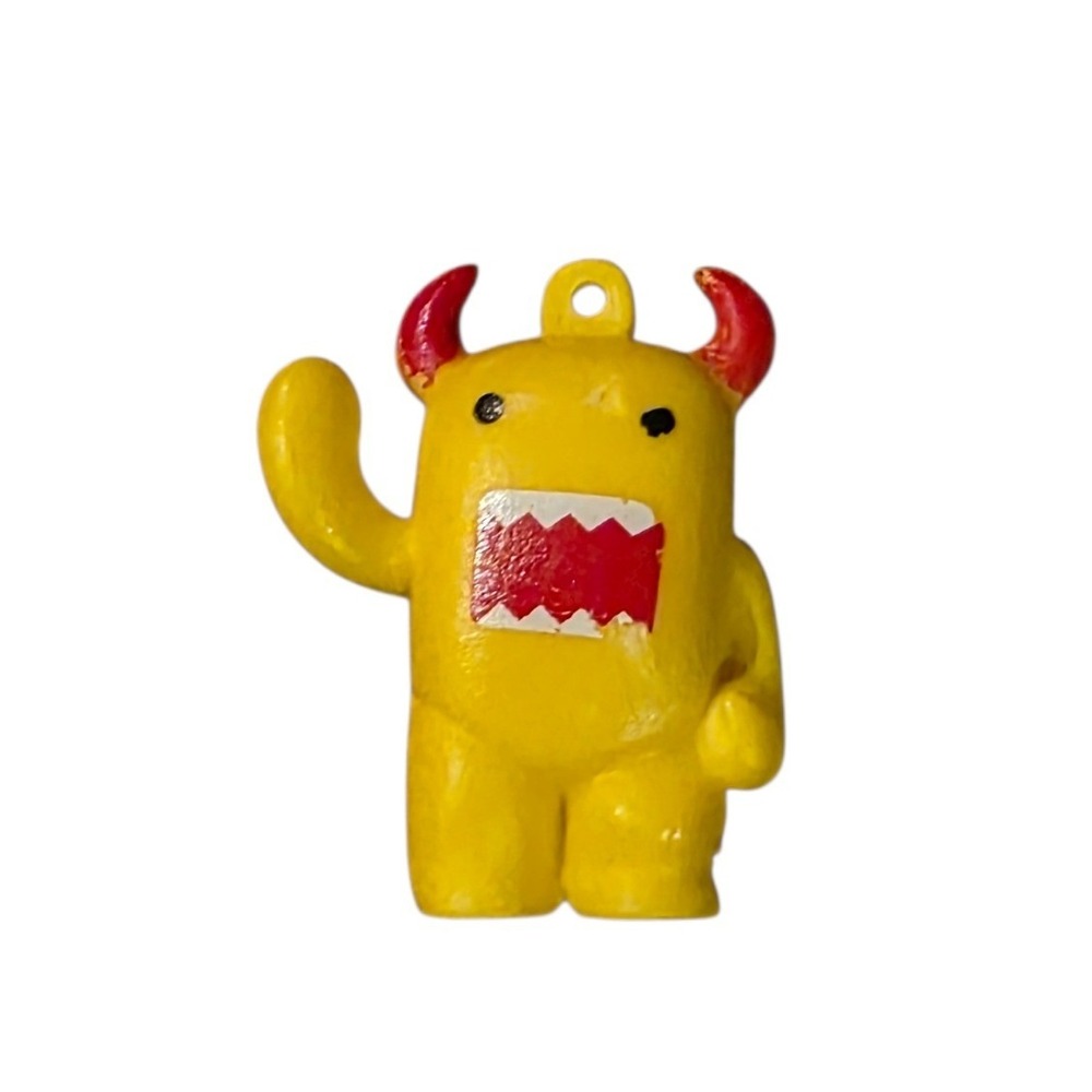 DOMO-KUN Micro Yellow Monster Charm Red Horns Kawaii Accessory Pendant 2010